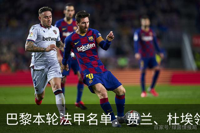 巴黎本轮法甲名单：费兰、杜埃领衔，登贝莱、门德斯继续缺席